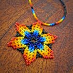 Handmade Beaded Star Necklace – Colorful Tribal Jewelry