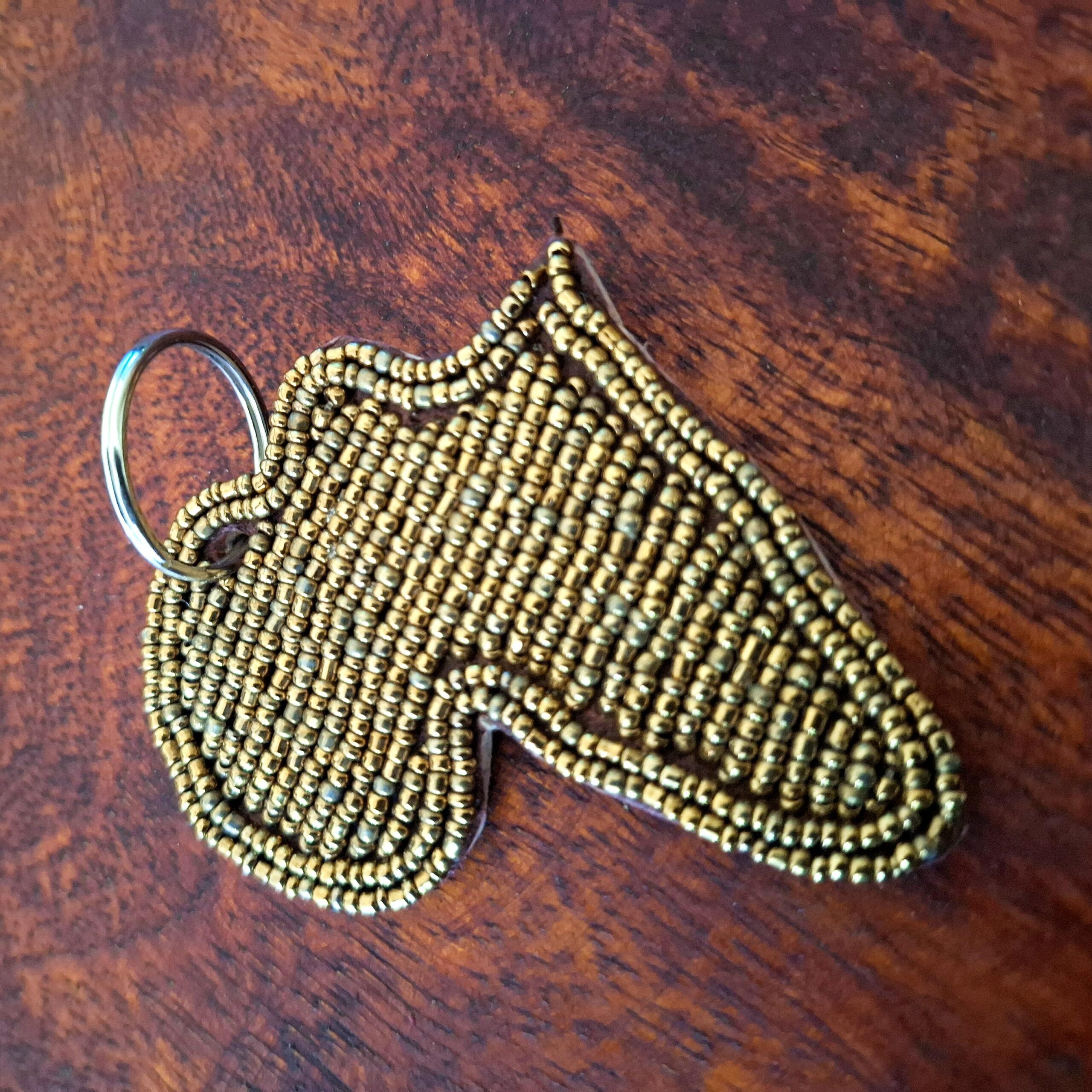 Africa Map Beaded Keychain – Authentic African Souvenir & Gift