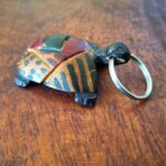 Hand-Carved Wooden Turtle Keychain – African Artisan Souvenir