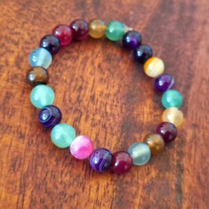 Multicolor Gemstone-Style Beaded Bracelet