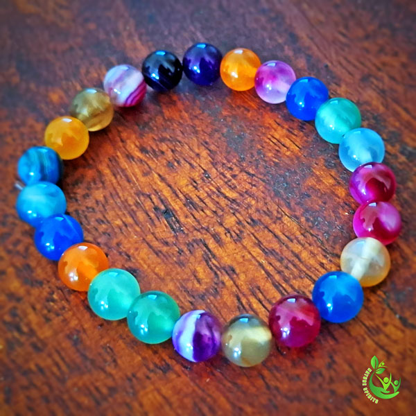 Galaxy Planets Beaded Bracelet – Colorful Healing Stone Jewelry